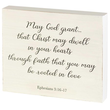 DICKSONS That Christ May Dwell In Tabletop Plock Wall Plaque TPLK10858